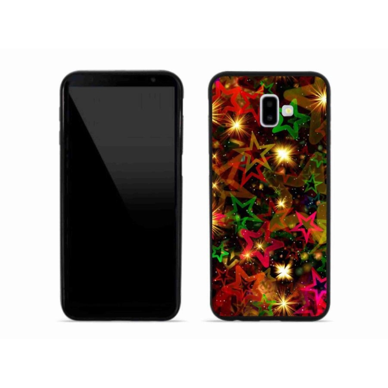 Gelový kryt mmCase na mobil Samsung Galaxy J6 Plus - barevné hvězdičky