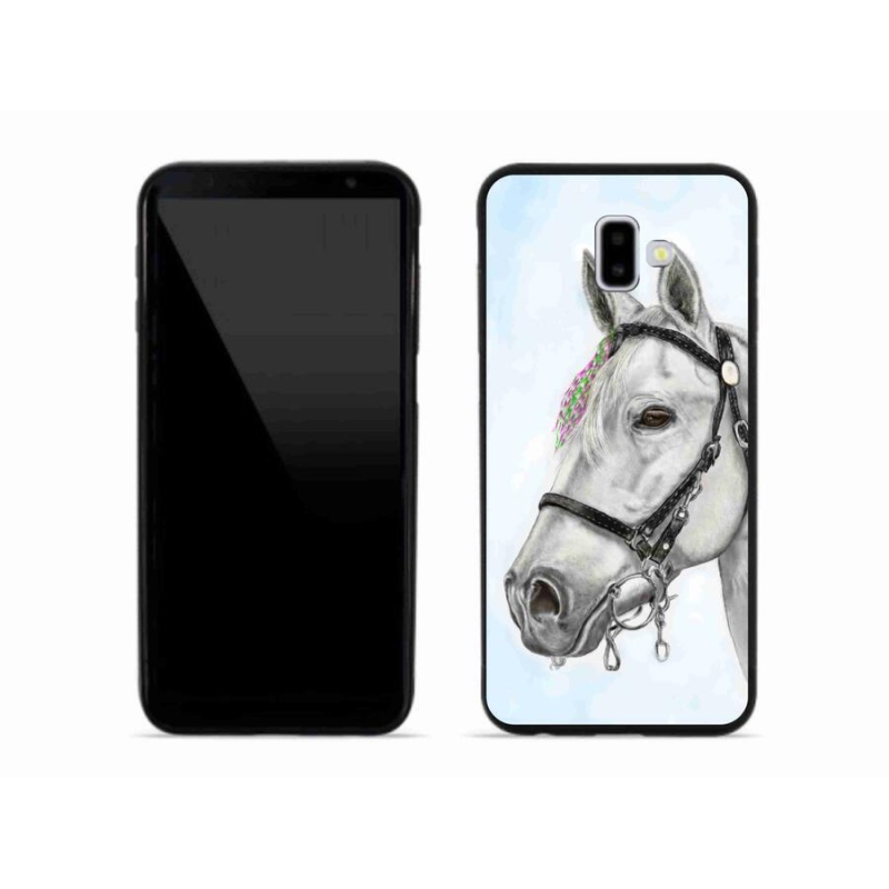 Gelový kryt mmCase na mobil Samsung Galaxy J6 Plus - bílý kůň 1