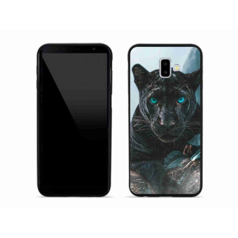 Gelový kryt mmCase na mobil Samsung Galaxy J6 Plus - černý panter