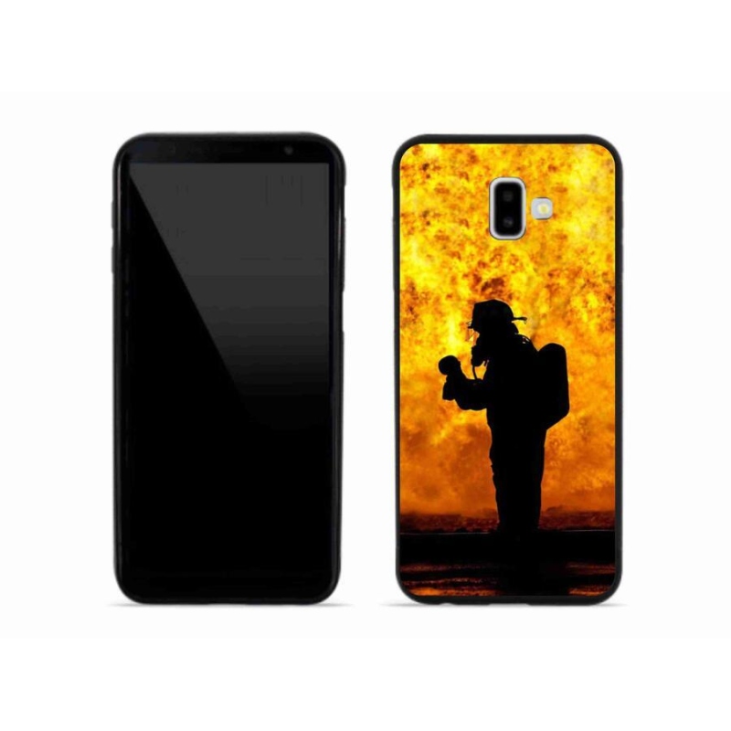 Gelový kryt mmCase na mobil Samsung Galaxy J6 Plus - hasič