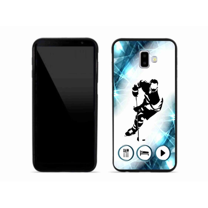 Gelový kryt mmCase na mobil Samsung Galaxy J6 Plus - hokej 1