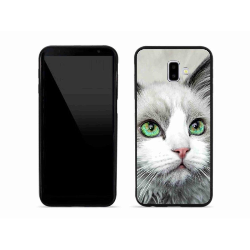Gelový kryt mmCase na mobil Samsung Galaxy J6 Plus - kočičí pohled