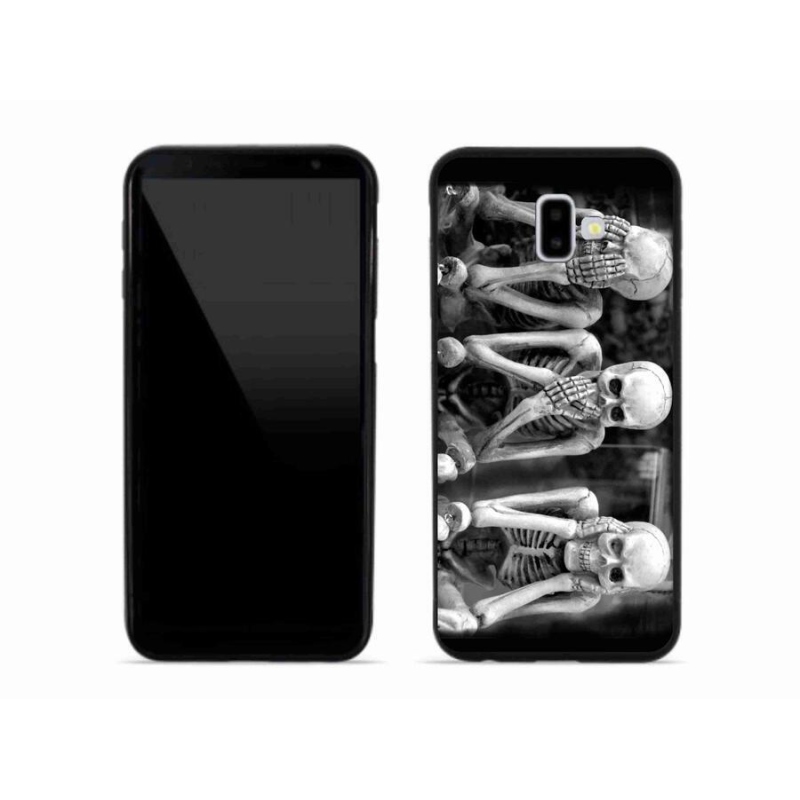 Gelový kryt mmCase na mobil Samsung Galaxy J6 Plus - kostlivci