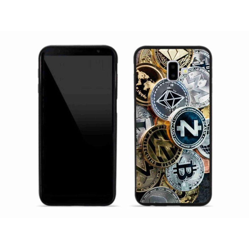 Gelový kryt mmCase na mobil Samsung Galaxy J6 Plus - kryptoměny