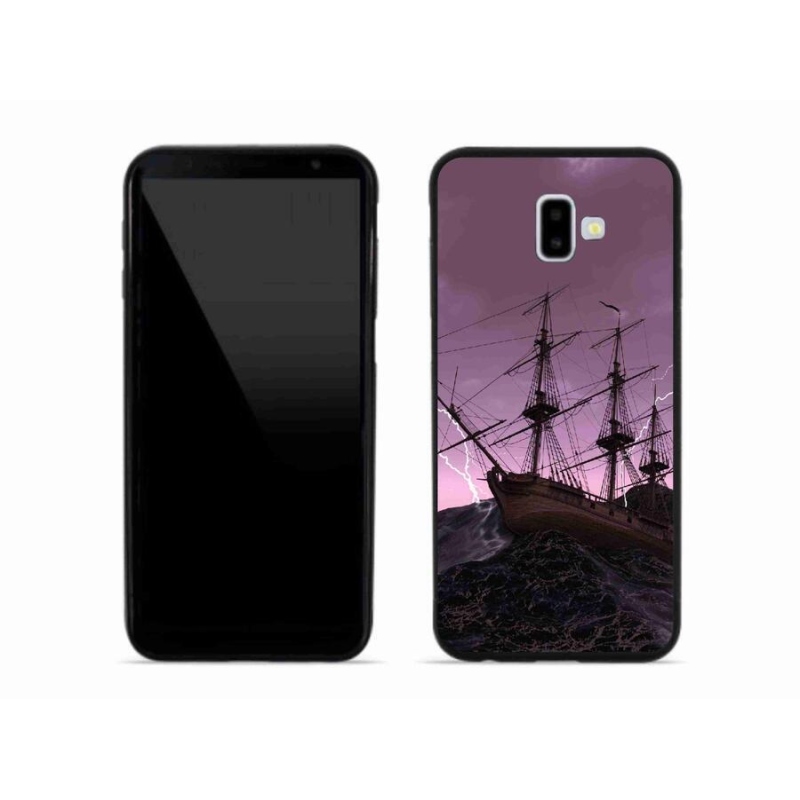 Gelový kryt mmCase na mobil Samsung Galaxy J6 Plus - loď v bouři