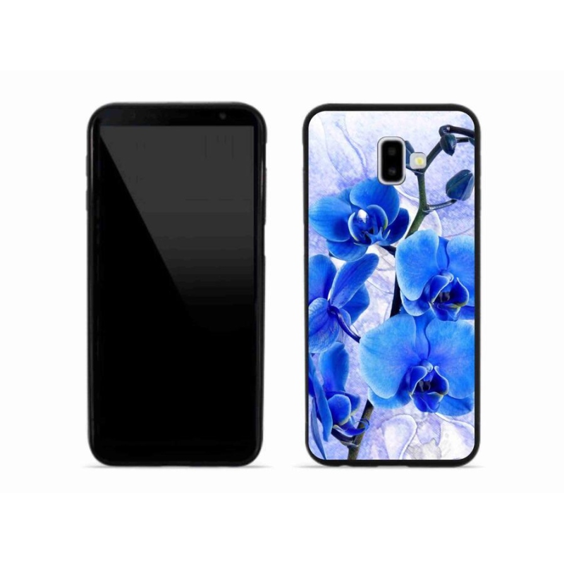 Gelový kryt mmCase na mobil Samsung Galaxy J6 Plus - modré květy