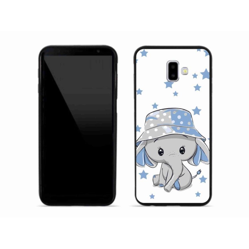 Gelový kryt mmCase na mobil Samsung Galaxy J6 Plus - modrý slon