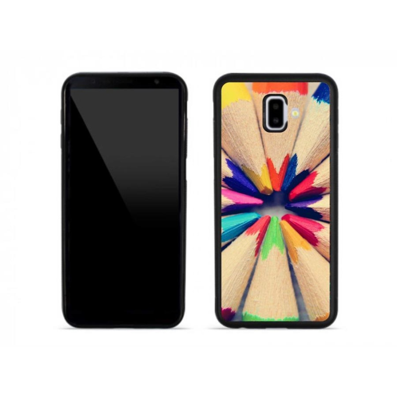 Gelový kryt mmCase na mobil Samsung Galaxy J6 Plus - pastelky