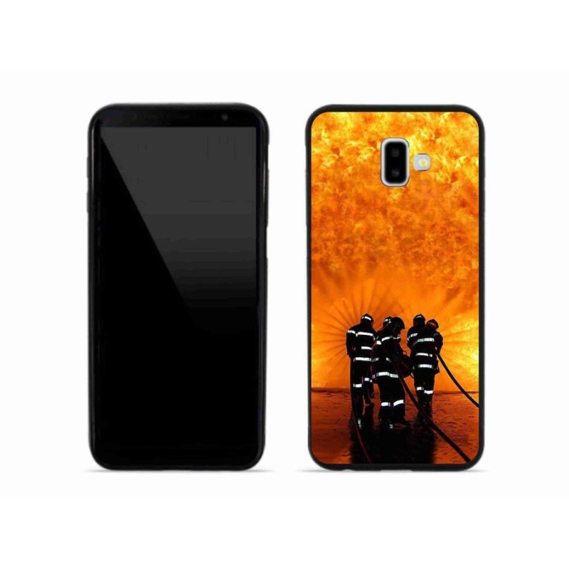 Gelový kryt mmCase na mobil Samsung Galaxy J6 Plus - požár