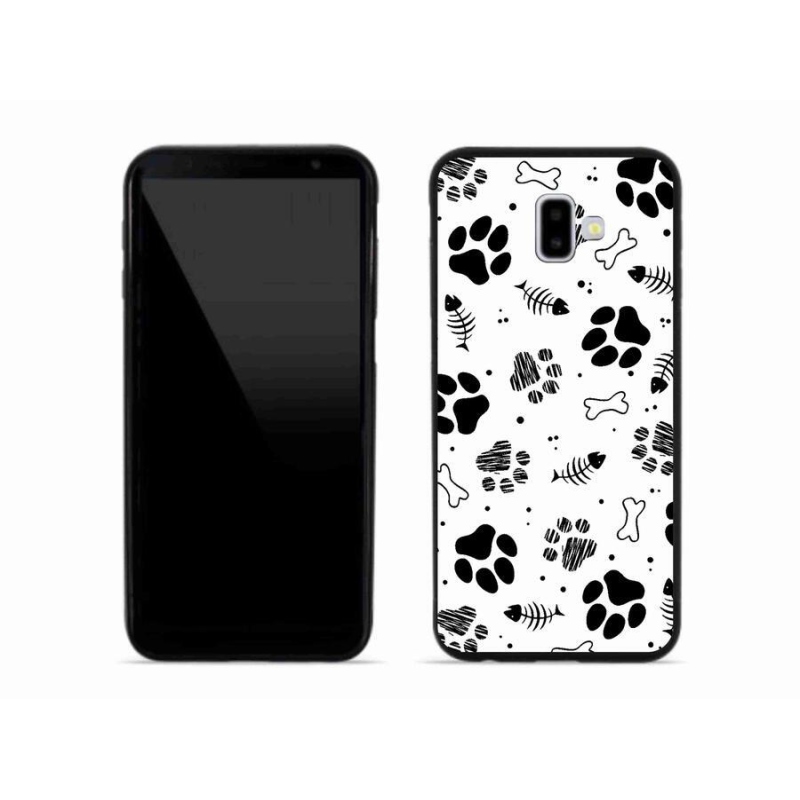 Gelový kryt mmCase na mobil Samsung Galaxy J6 Plus - psí tlapky 1