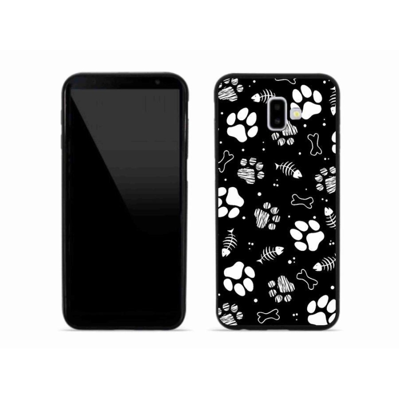 Gelový kryt mmCase na mobil Samsung Galaxy J6 Plus - psí tlapky