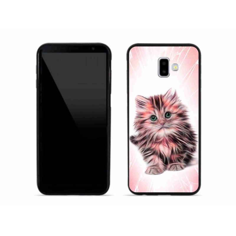 Gelový kryt mmCase na mobil Samsung Galaxy J6 Plus - roztomilé kotě