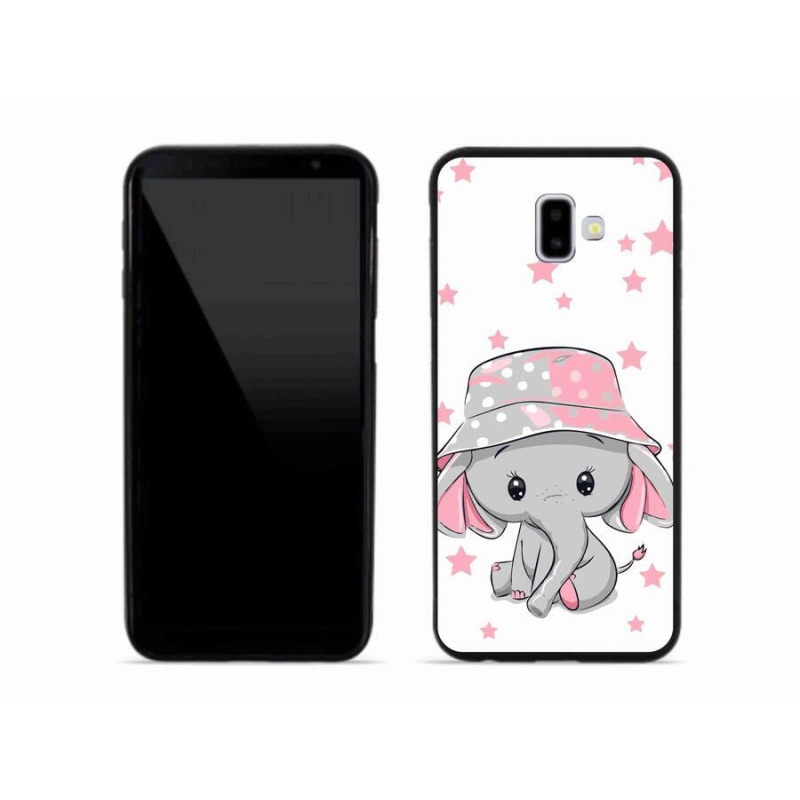 Gelový kryt mmCase na mobil Samsung Galaxy J6 Plus - růžový slon
