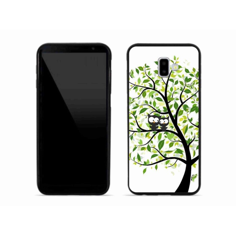 Gelový kryt mmCase na mobil Samsung Galaxy J6 Plus - sovičky na stromě