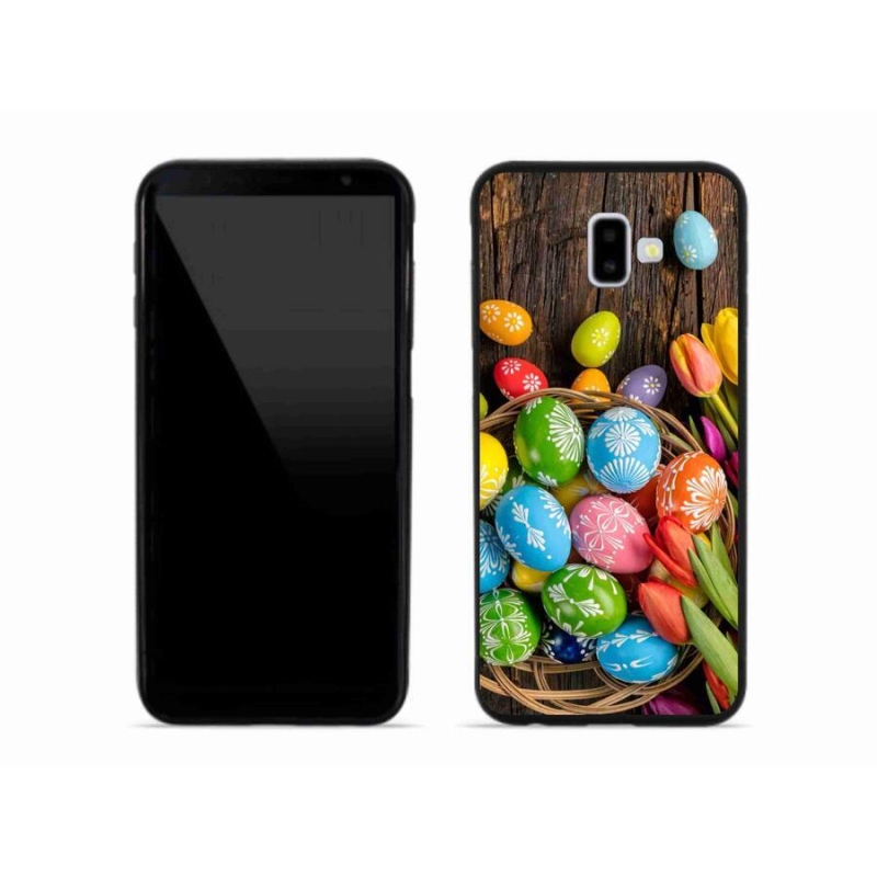 Gelový kryt mmCase na mobil Samsung Galaxy J6 Plus - velikonoční vajíčka