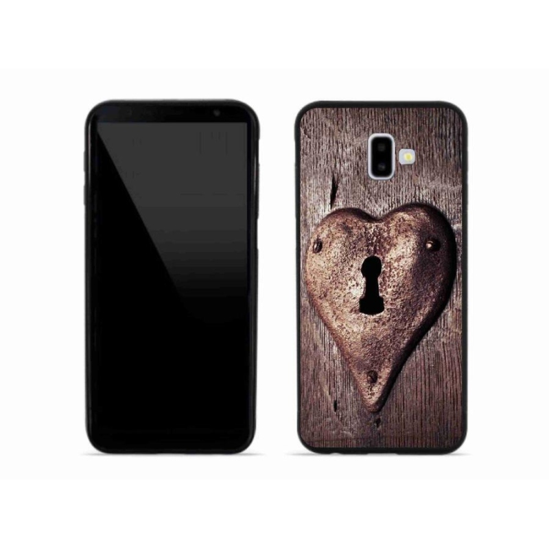 Gelový kryt mmCase na mobil Samsung Galaxy J6 Plus - zámek ve tvaru srdce