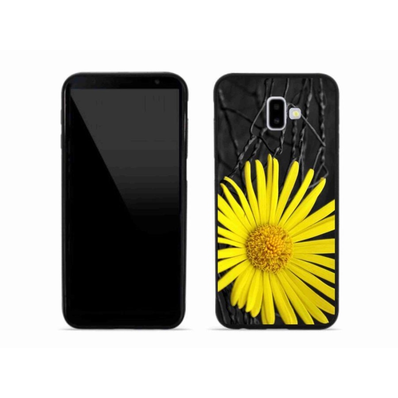 Gelový kryt mmCase na mobil Samsung Galaxy J6 Plus - žlutá květina