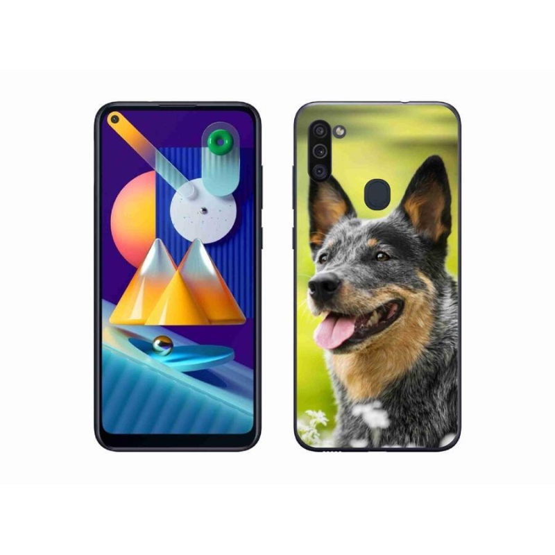 Gelový kryt mmCase na mobil Samsung Galaxy M11 - australský honácký pes