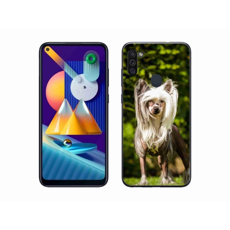 Gelový kryt mmCase na mobil Samsung Galaxy M11 - čínský chocholatý pes