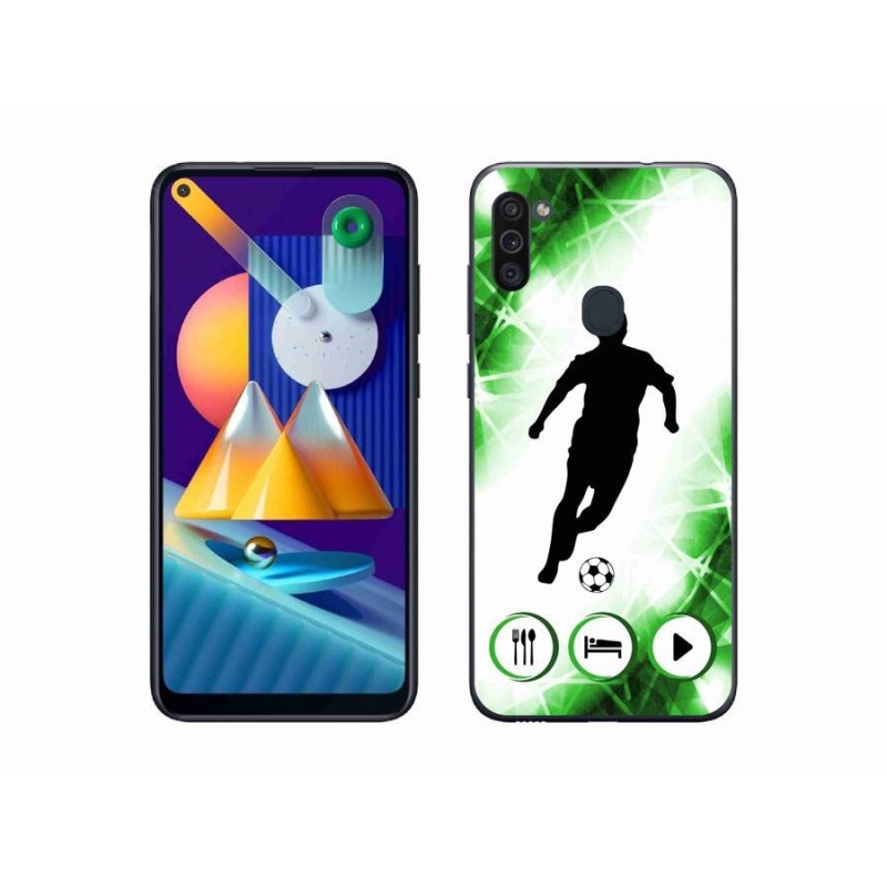 Gelový kryt mmCase na mobil Samsung Galaxy M11 - fotbalista