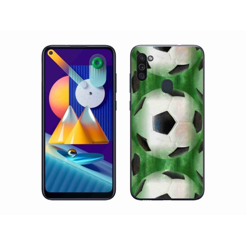 Gelový kryt mmCase na mobil Samsung Galaxy M11 - fotbalový míč