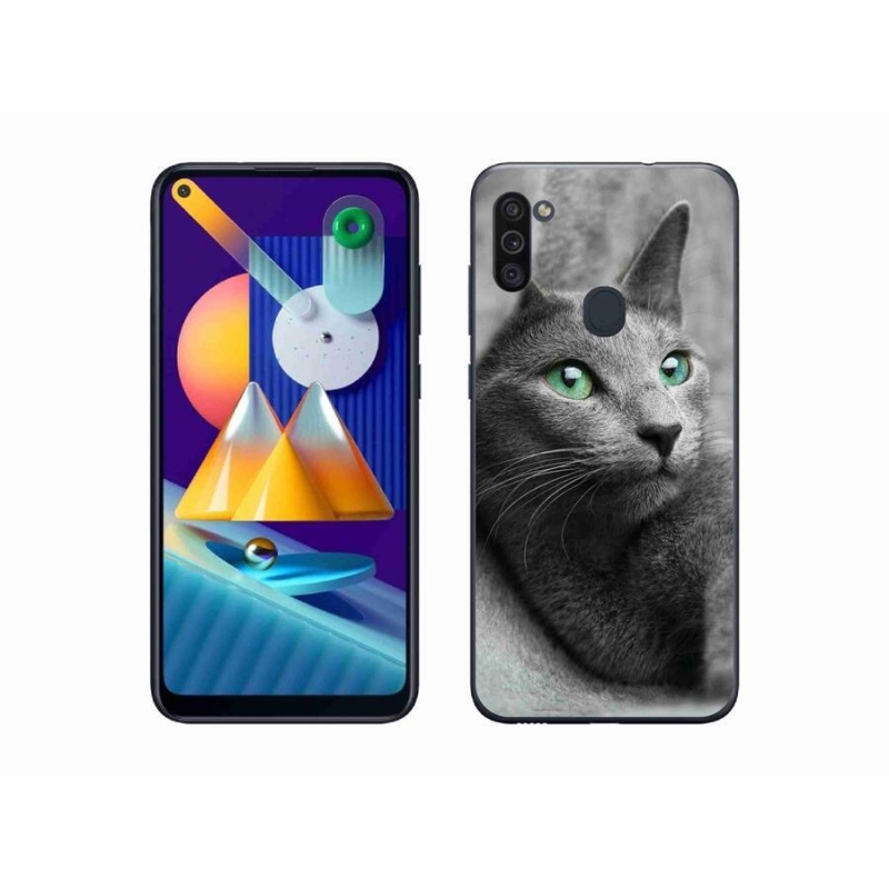 Gelový kryt mmCase na mobil Samsung Galaxy M11 - kočka 2