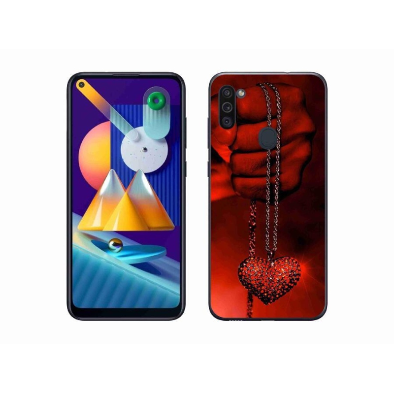 Gelový kryt mmCase na mobil Samsung Galaxy M11 - náhrdelník