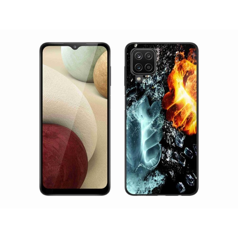Gelový kryt mmCase na mobil Samsung Galaxy M12 - voda a oheň