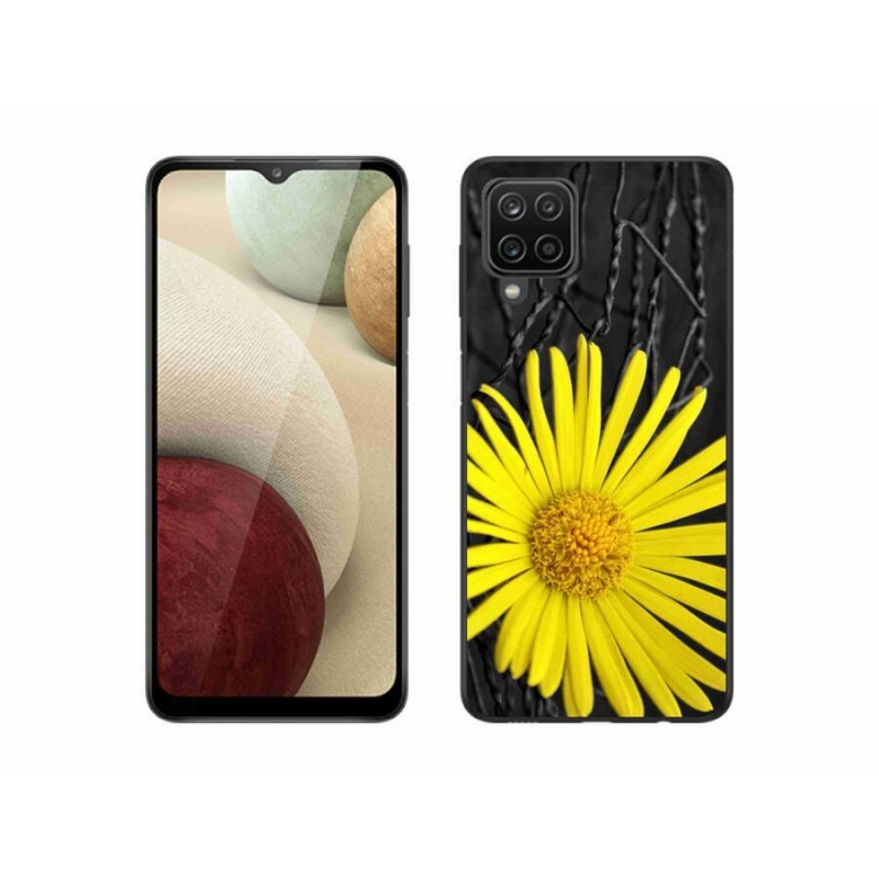 Gelový kryt mmCase na mobil Samsung Galaxy M12 - žlutá květina