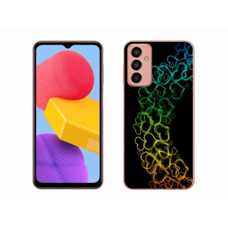 Gelový kryt mmCase na mobil Samsung Galaxy M13 - barevná srdíčka