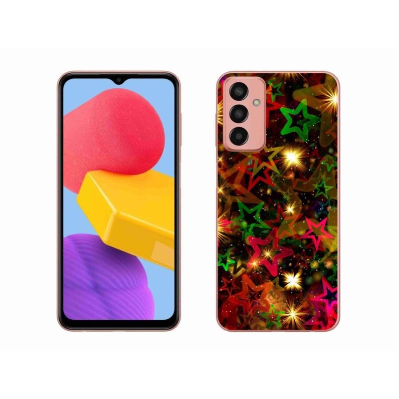 Gelový kryt mmCase na mobil Samsung Galaxy M13 - barevné hvězdičky