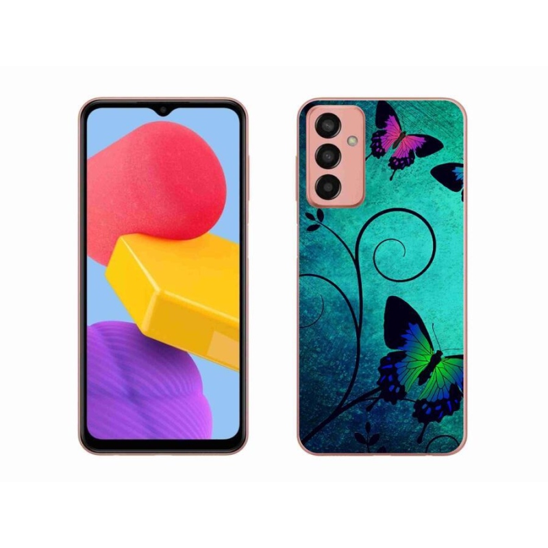 Gelový kryt mmCase na mobil Samsung Galaxy M13 - barevní motýli