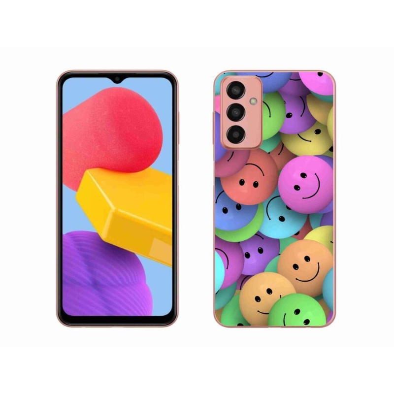 Gelový kryt mmCase na mobil Samsung Galaxy M13 - barevní smajlíci