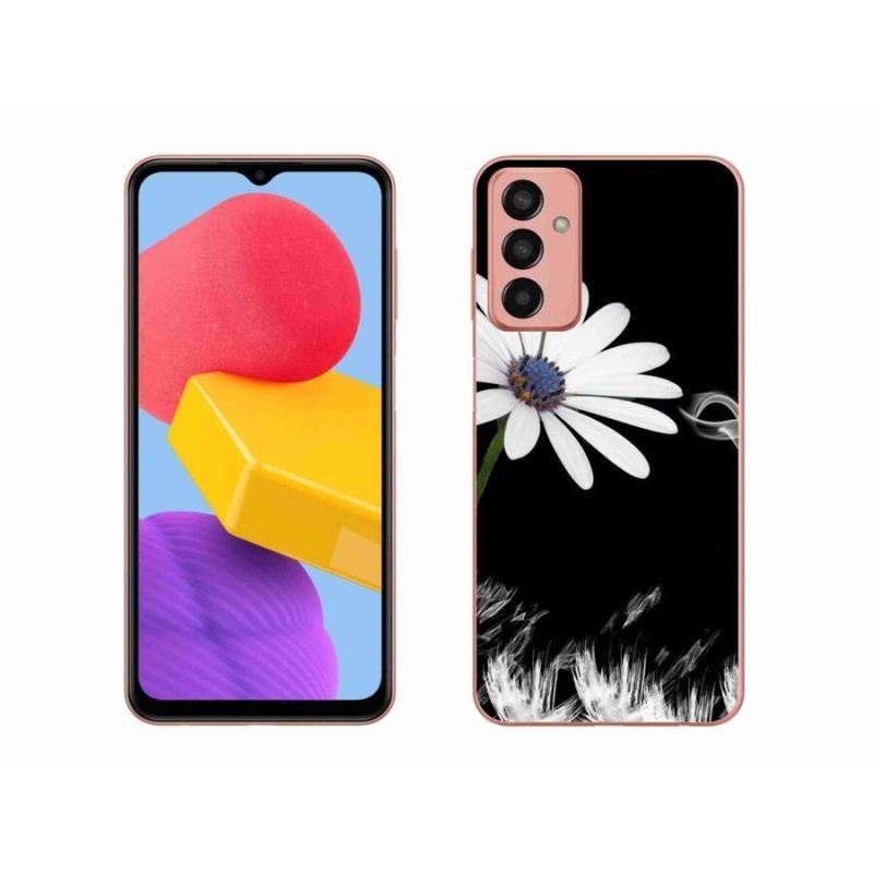 Gelový kryt mmCase na mobil Samsung Galaxy M13 - bílá květina