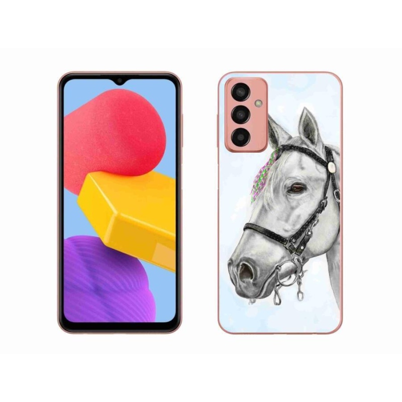 Gelový kryt mmCase na mobil Samsung Galaxy M13 - bílý kůň 1