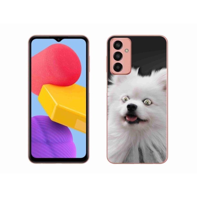 Gelový kryt mmCase na mobil Samsung Galaxy M13 - bílý špic