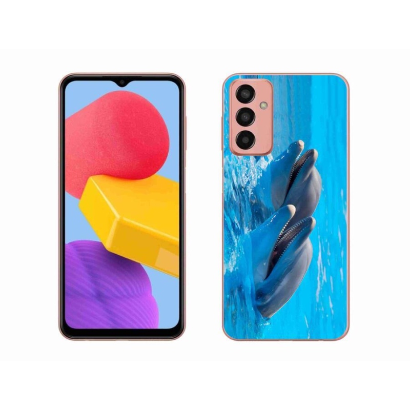 Gelový kryt mmCase na mobil Samsung Galaxy M13 - delfíni