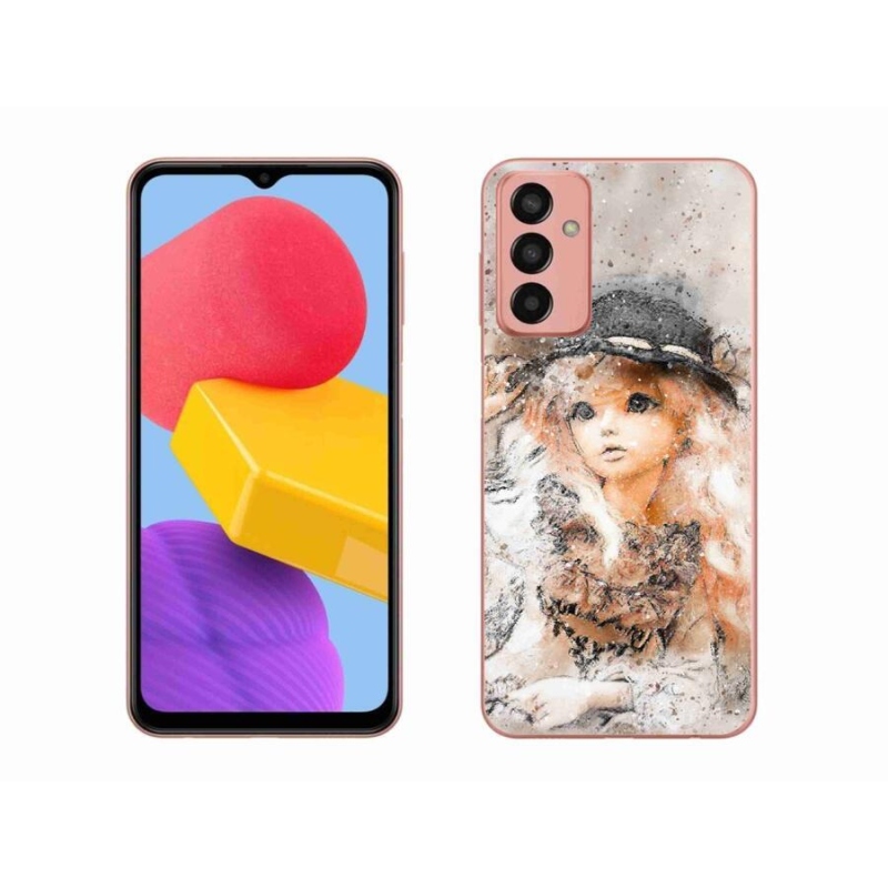 Gelový kryt mmCase na mobil Samsung Galaxy M13 - holčička s kloboukem