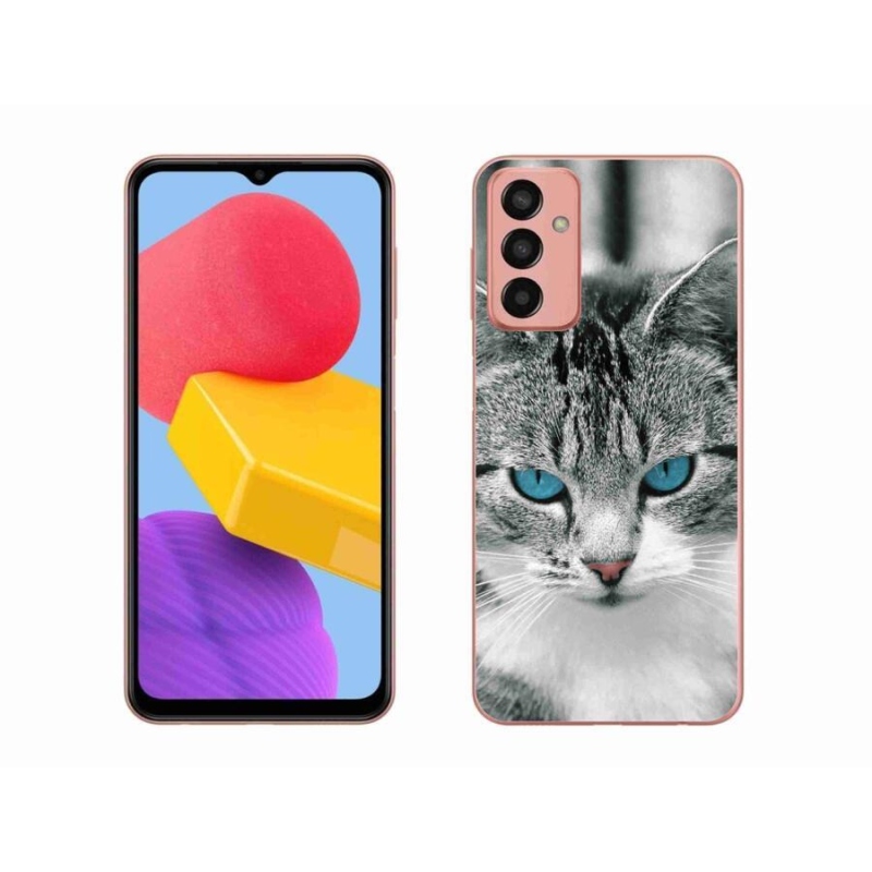 Gelový kryt mmCase na mobil Samsung Galaxy M13 - kočičí pohled 1