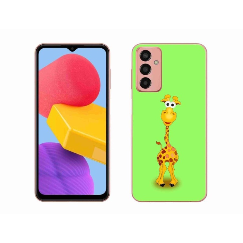 Gelový kryt mmCase na mobil Samsung Galaxy M13 - kreslená žirafa