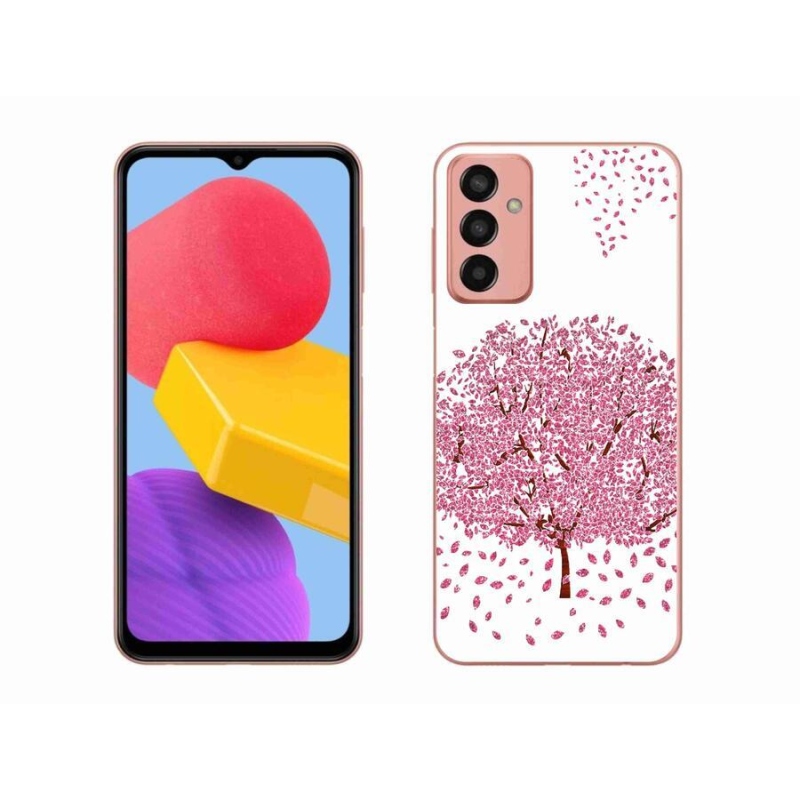 Gelový kryt mmCase na mobil Samsung Galaxy M13 - kreslený strom s listy