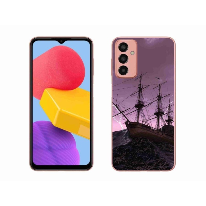 Gelový kryt mmCase na mobil Samsung Galaxy M13 - loď v bouři