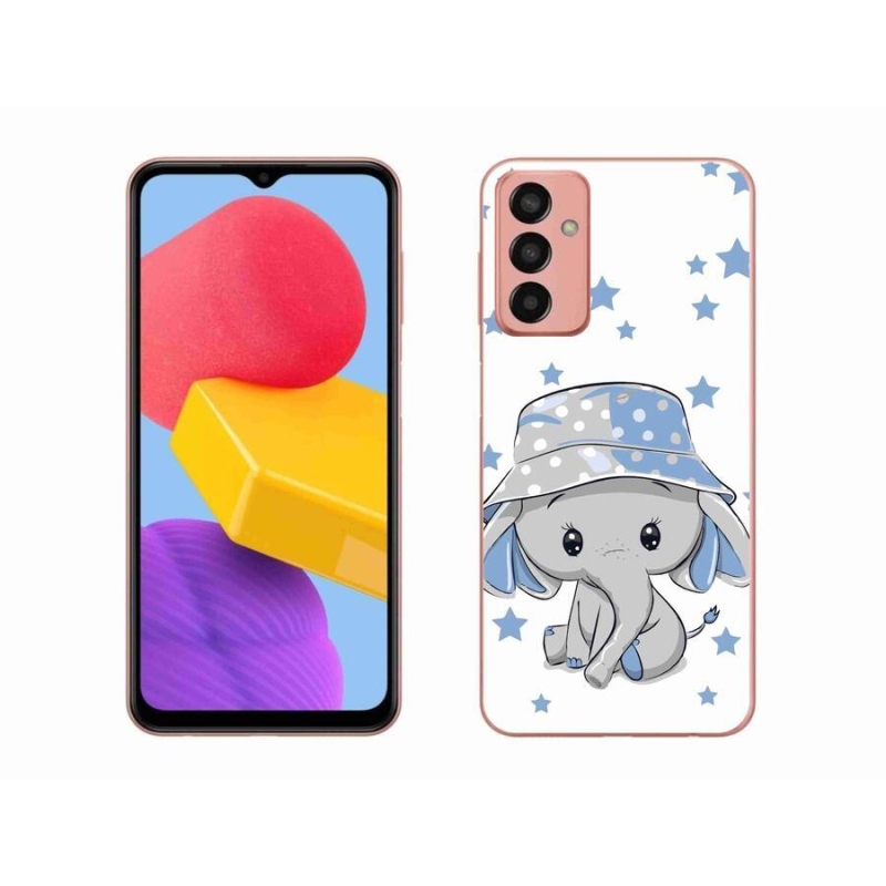 Gelový kryt mmCase na mobil Samsung Galaxy M13 - modrý slon