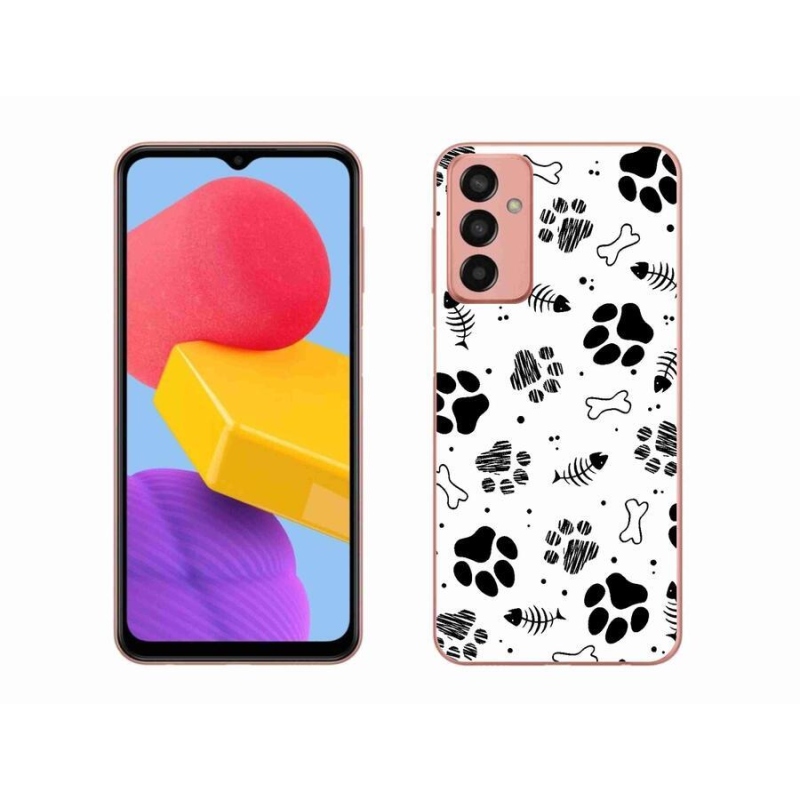 Gelový kryt mmCase na mobil Samsung Galaxy M13 - psí tlapky 1