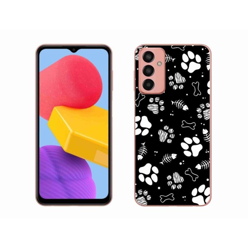 Gelový kryt mmCase na mobil Samsung Galaxy M13 - psí tlapky