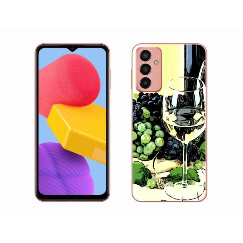 Gelový kryt mmCase na mobil Samsung Galaxy M13 - sklenka vína