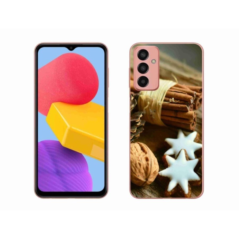 Gelový kryt mmCase na mobil Samsung Galaxy M13 - skořice a perníčky