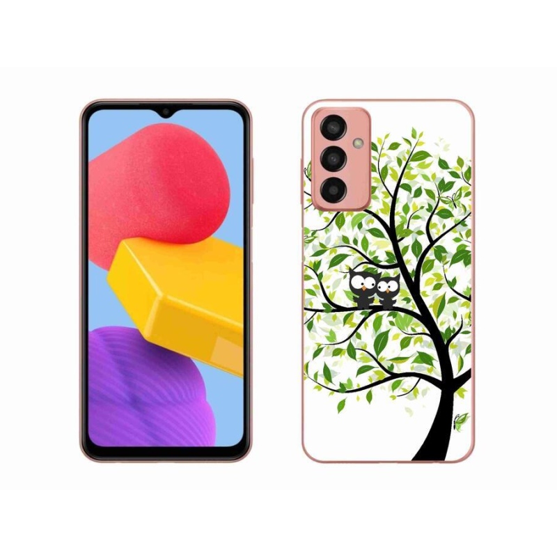 Gelový kryt mmCase na mobil Samsung Galaxy M13 - sovičky na stromě