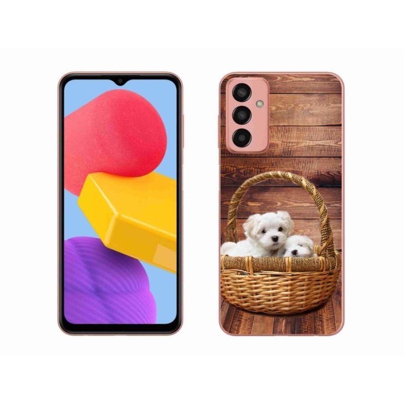 Gelový kryt mmCase na mobil Samsung Galaxy M13 - štěňátka