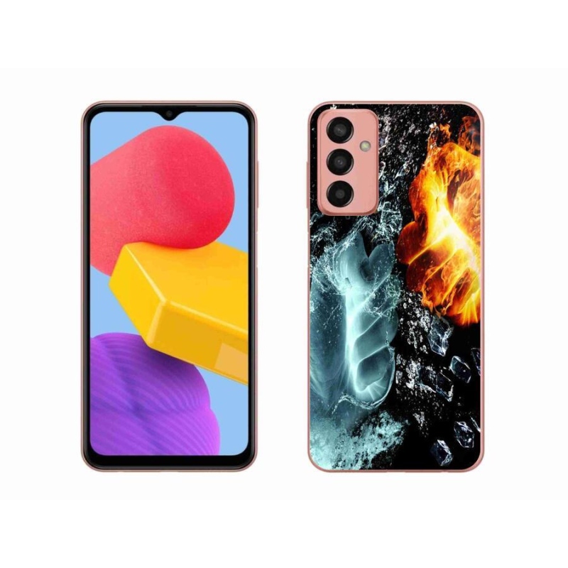 Gelový kryt mmCase na mobil Samsung Galaxy M13 - voda a oheň